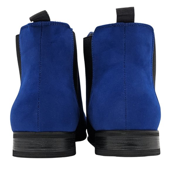 Montique Suede Navy Slip On Chelsea Boots                S-50 - Picture 7 of 7